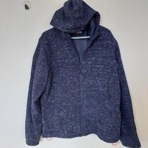 Hawke & Co Jacket Men's Blue Hoodie Zip Coat Casual Outdoors, Size Large